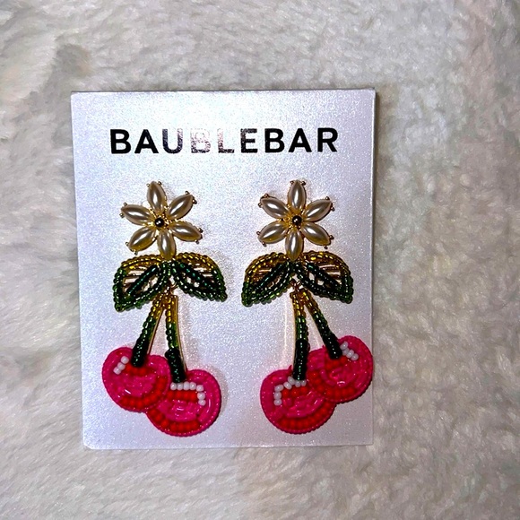 Baublebar Cherry Beaded and Pearl Earrings - Picture 3 of 3